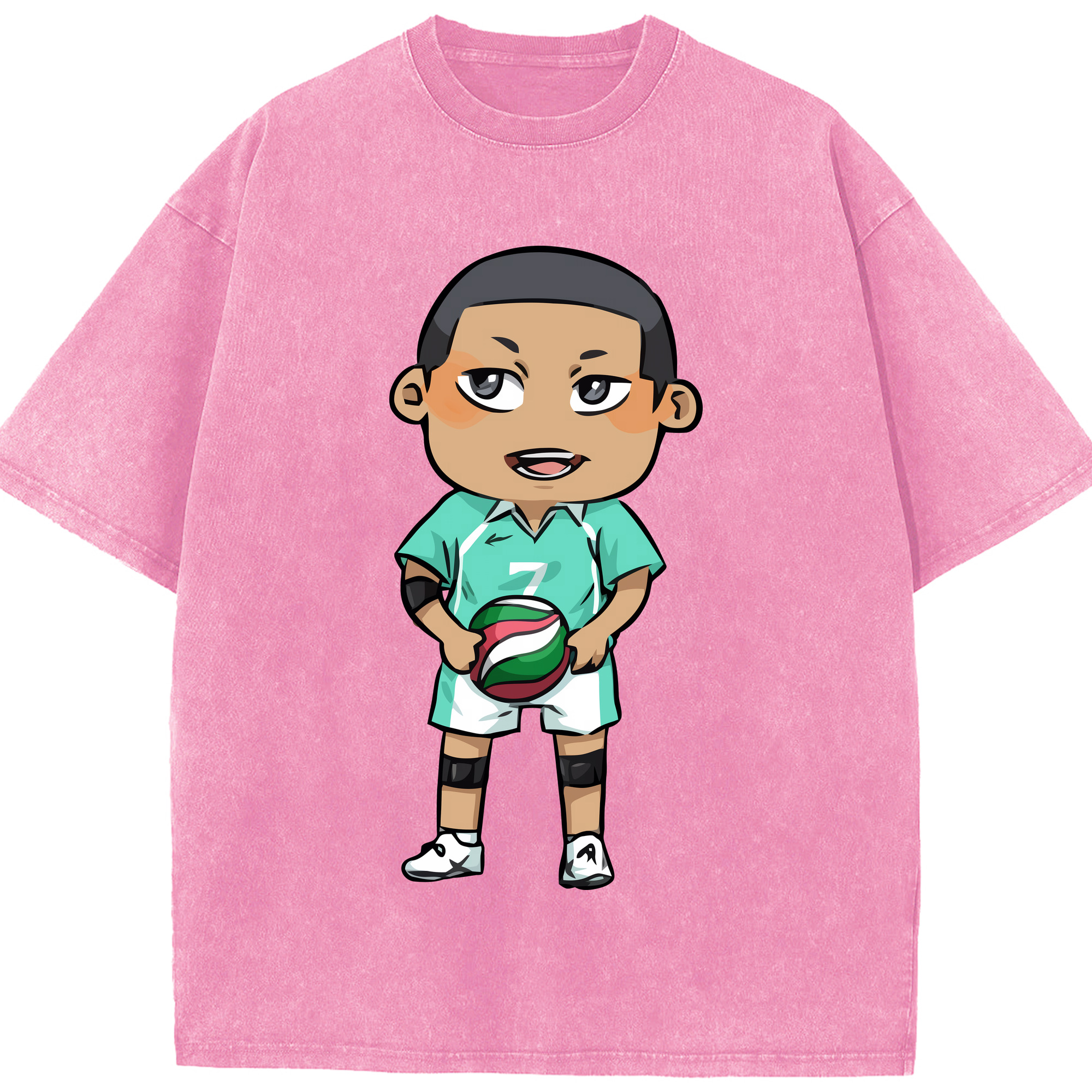 （画像用） ハイキュー!! Haikyu!! 綿100% ヴィンテージ風 半袖Tシャツ（フロントプリント）